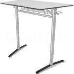 GM001-602 Single Tilted-leg Compact School Desk