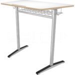 GM001-606 Single Tilted-leg Laminate School Desk
